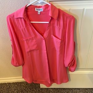 Womens Express portofini shirt. Melon. Xsmall